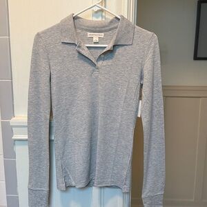 Aeropostale long sleeve gray women’s polo size small